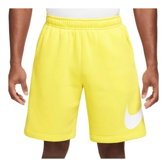 BRAND NEW men nike Nike yellow club fleece sports shorts size M & L (80% cotton) - Picture 4 of 8